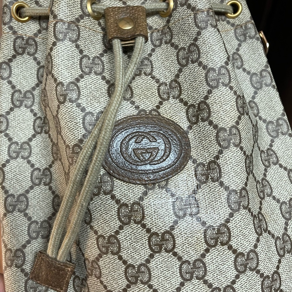 Authentic Gucci vintage GG canvas drawstring bag 97.19.303 (Q100) - Picture 12 of 16